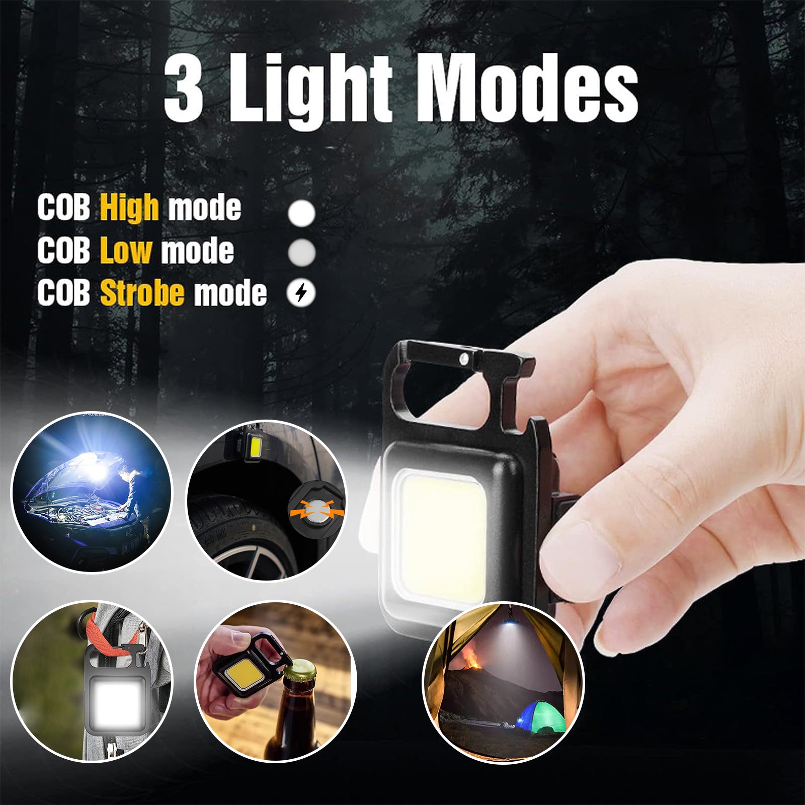 LIBRELUNE Lampe Torche LED Ultra Puissante 500000 Lumens Rechargeable USB-Torche Tactique 1500m de Portée,IP67 Étanche,5 Modes Pour Camping, Randonnée, Survie, Urgence [Classe énergétique A+++]