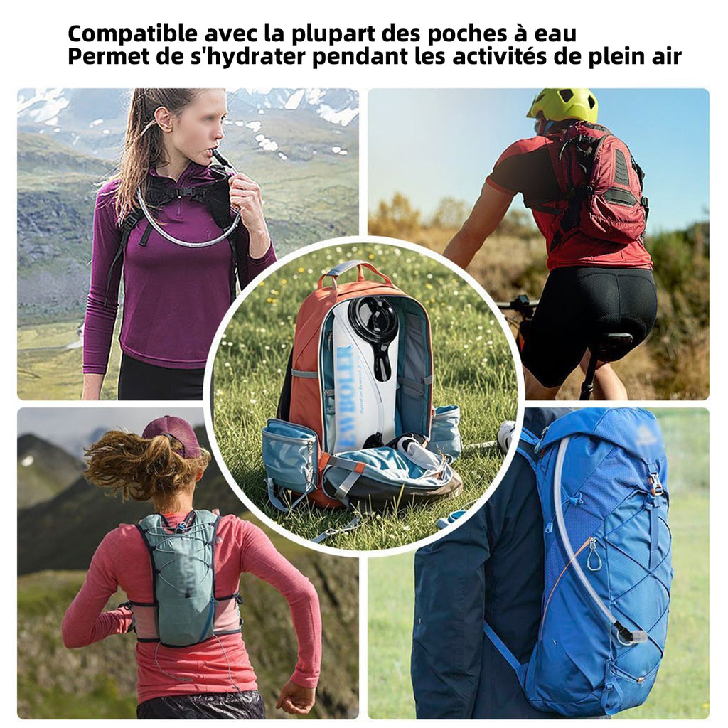 LIBRELUNE Poche Hydratation 2L,Vessie Hydratation l'extérieur - Sac à Eau Running/Cyclisme,Gourde Souple avec Paille - Matériau EVA sans BPA